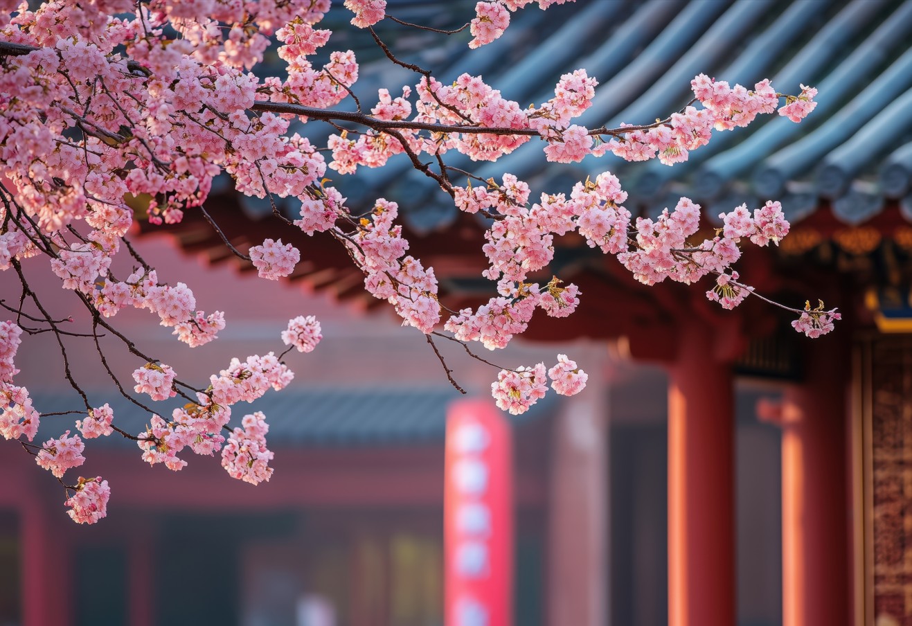 Цветение сакуры в Китае