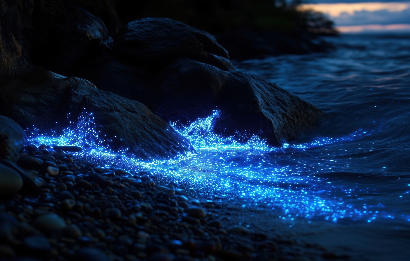  светящийся планктон  