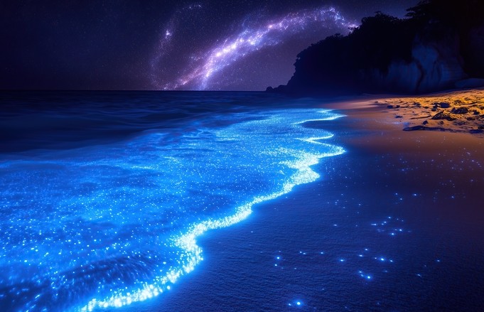  светящийся планктон  