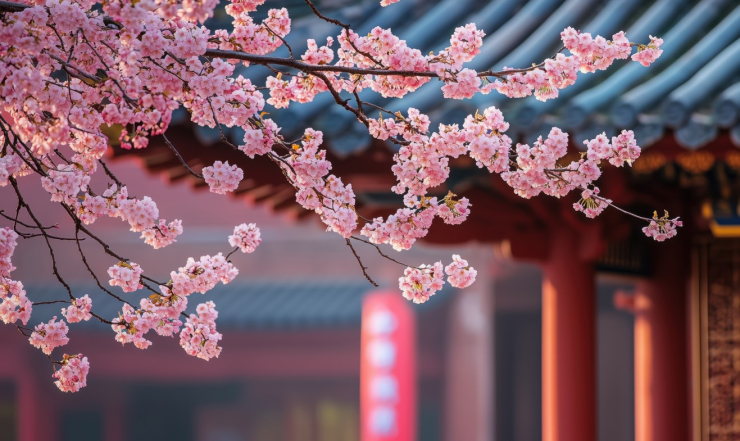 Цветение сакуры в Китае