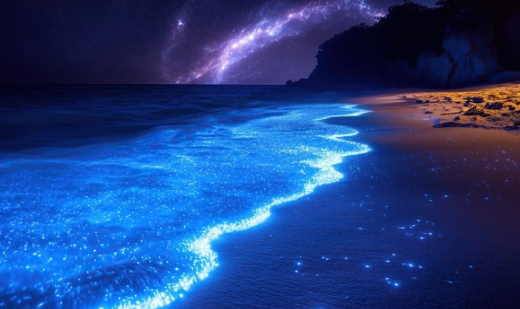  светящийся планктон  